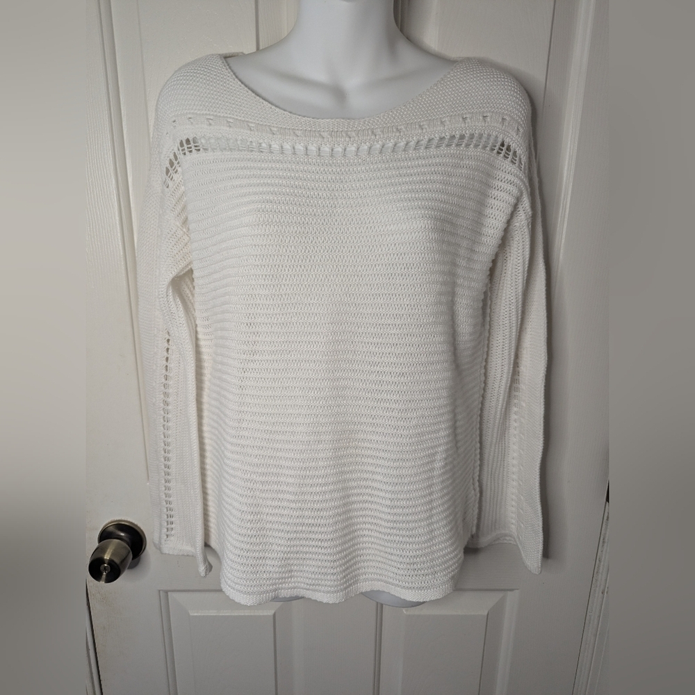 GAP Women's White Bell Sleeve Sweater, Size Small